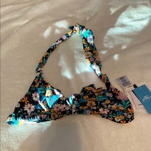 O'Neill Black Floral Bikini Top